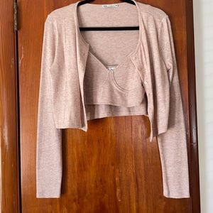 Zara cropped sweater set